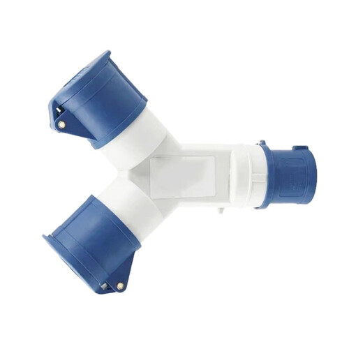 Y-Type Industrial Plug IP44 Waterproof 3Pin 16A Multi-Function Two-Way Connector Branch Socket Three-Phase Power 2