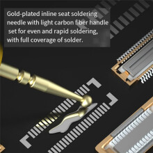 MaAnt M061 Gold Plated Tin Dragging Needle FPC Connector Reballing Solder Bar 3 Bars with Ultralight Handle Set