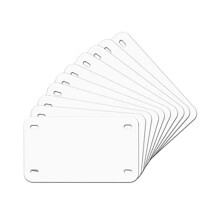 7 Tum X 4 Tum 10-Pack Sublimering Registreringsskylt Blanks, Heat Thermal Transfer DIY Picture, Aluminium Registreringsskylt Tag
