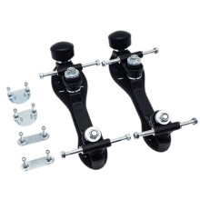 Rollschuh-Basis, VierräDrige, Zweireihige Rollschuh-Halterung, Skateboard-Basis, Bodenplatte, Schwarz