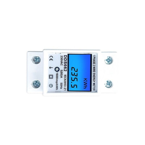Din Rail Digital Single Phase Reset Zero  Meter AC 220V Kwh Voltage Current Power Consumption Meter A 2