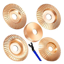 Set di 5 Dischi per Intaglio del Legno e Chiave Universale per Smerigliatrice Smerigliatrice a Disco per Modellare il Legno per Smerigliatrice