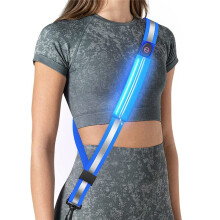Fascia per Cintura Riflettente un LED per Camminare di Notte, Cintura da Corsa Illuminata un LED Ricaricabile per Corridori Che Camminano, Blu