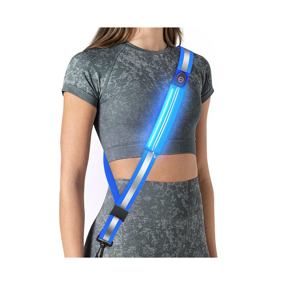 Led Reflective Belt Sash For Walking At Night,Rechargeable Led Light Running Belt For Runners Walkers, 6132286710312