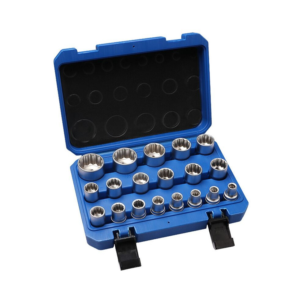 19-Piece 12-Angle Socket Wrench Set Repair Tools 8-32Mm 4712812076468