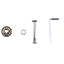 Kit de SubstituiçãO de Rodas de Mala de Bagagem 60X18Mm Ambientalmente AmigáVel PU Rolamentos de AçO Carbono Mala de Reparo Preta