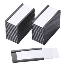 100 Stuks Magnetische Labelhouders met Magnetische Gegevenskaarthouders met Doorzichtige Plastic Beschermers voor Metalen Plank (1 X 2 Inch)