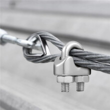 30 StüCk 1/8 Zoll M3 Edelstahl-Drahtseil-Kabelklemmenklemme FüR Drahtseil-Rigging-Zeltseil-SchutzgeläNdersystem