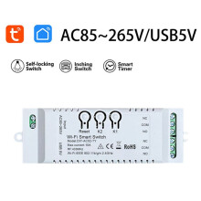 2CH Tuya WiFi DIY Timer 85-265V 5V 2.4G WiFi Smartlife Home Automation Module for Alexa Home IFTT
