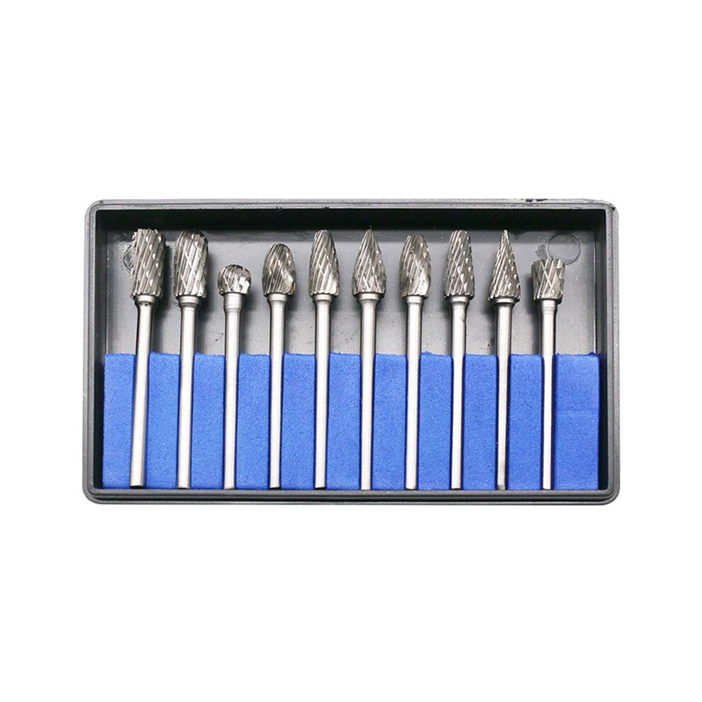 10Pcs Carbide File Set 3X6 Double-Grain Tungsten Steel Grinding Electric Grinding Accessories 6033967282183