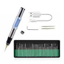 Kit D'Outils de Gravure Sans Fil USB Stylo de Gravure pour le Travail Du Bois Bricolage pour Bijoux MéTal Verre Perceuse Sans Fil