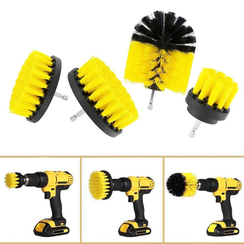 4-Piece Electric Cleaning Brush  Kit Multi-Functional Ceramic Tile Space Car Hub No Dead Angle Home Cleaning Tools 2