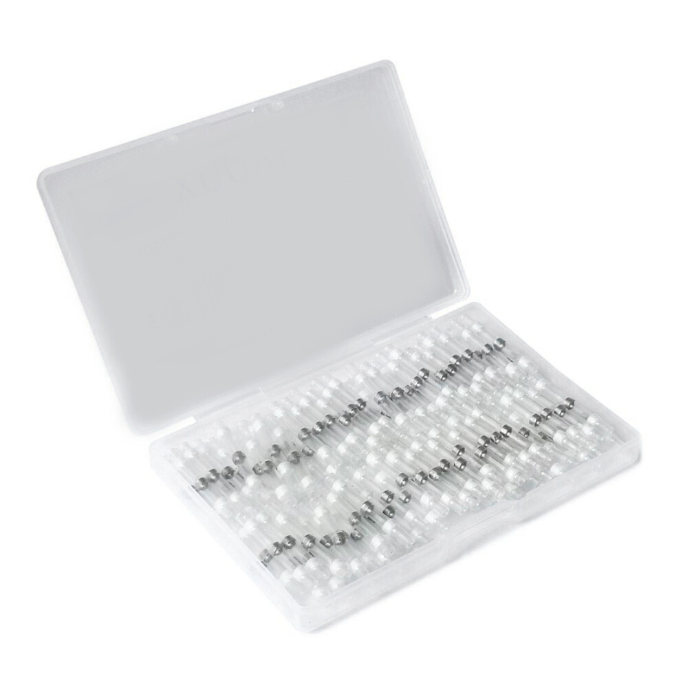 200Pcs 26-24 Awg Solder Seal Wire Connectors Heat Shrink Butt Connectors, Waterproof And Insulated Wire Terminal White 4712478088263