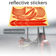 1 Juego Etiquetas Engomadas Reflectantes Conjunto Completo de Scooter Etiquetas Engomadas para Kickscooter Serie Etiquetas Engomadas Plegables