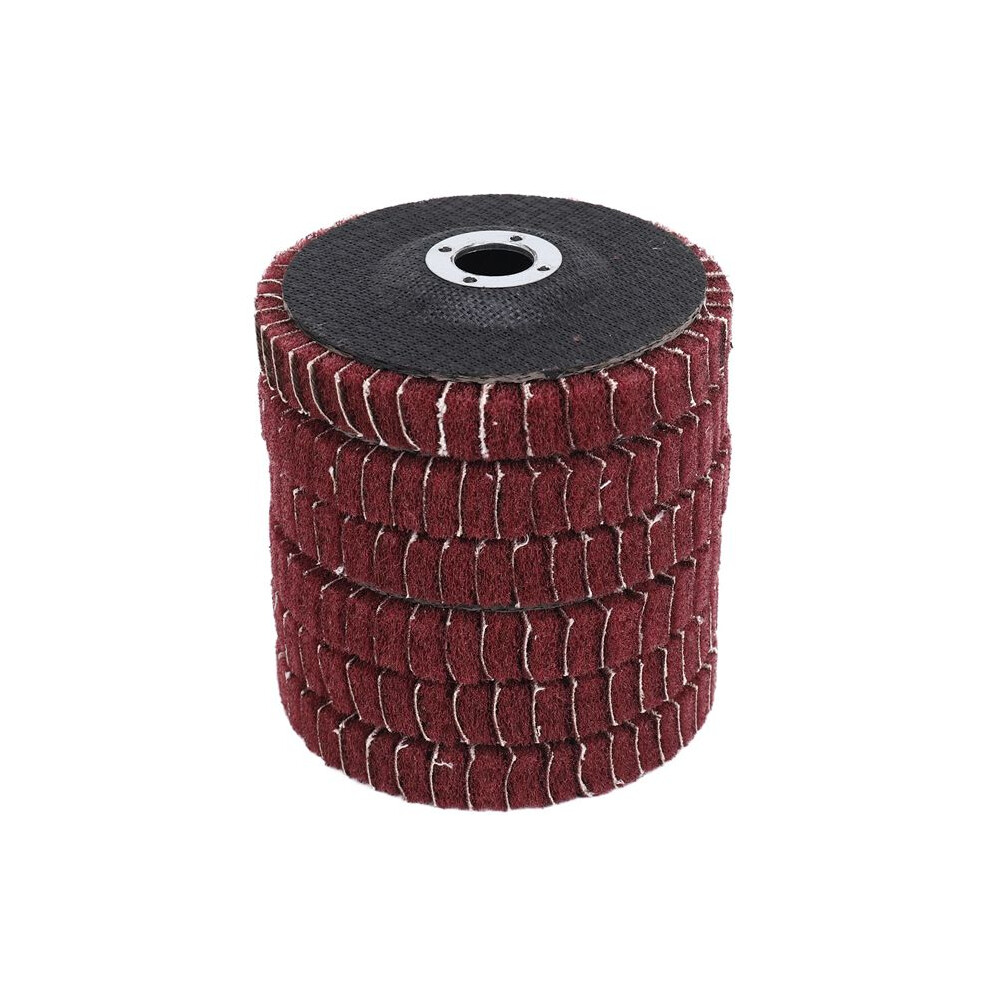 Photos - Grinder / Polisher 6PCS 4 Inch 240 Grit Red Nylon Fiber Flap Discs with Sandpaper,perfect for Paint Remove & Stainless Steel Tube Polishing