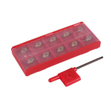 10Pcs DCMT070204 YBC251 Blades Gold Carbide Inserts CNC Lathe Cutter for Lathe Turning Tool Boring Bar