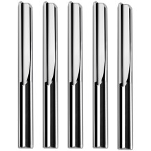 5 St/Lot 6X32 Mm Två RäFflor Raka öVerfräSar för Trä CNC Raka GraveringsfräSar HåRdmetallpinnfräSar Kapning Mil