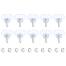 10 Pcs Rubber Strong Suction Cup Replacements for Glass Table Tops with M6 Screw