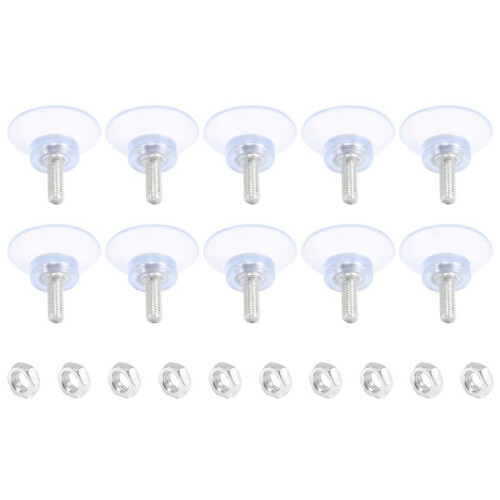 10 Pcs Rubber Strong Suction Cup Replacements for Glass Table Tops with M6 Screw