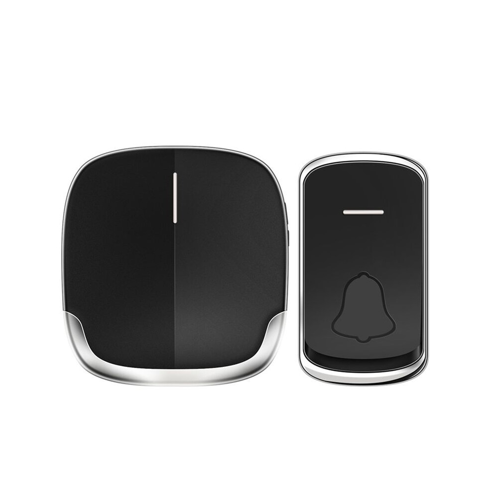 Electronic Remote Doorbell Flashing Doorbell Remote Doorbell Call Doorbell Music Wireless Doorbell Eu Plug Black 4711013124213
