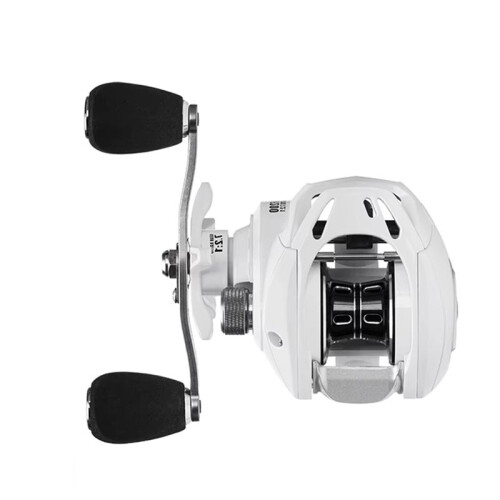 SAMOLLA Moulinet de Pêche à Lancer Baitcasting Long Shot Ultralight 6+1BB Drag Clicker 7.2:1 High Speed Left Hand