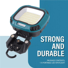 Portable LED Spotlight Lantern Strong Light Flashlight Outdoor Camping Fishing Emergency Rechargeable Magnetic WorkLamp