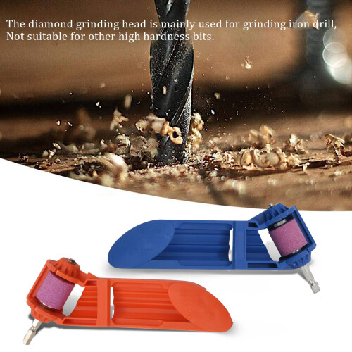 2 Set Drill Bit Sharpener Portable Diamond Sharpening Tool Corundum Gr 2