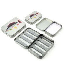 Grayling Trout Pattern Fly Metal Bait Box Fly Fishing Lure Accessories Fly Bait Box Large