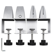 Heavy Duty Sneeze Guard Clamp for 1/8 Inch to 1 Inch Thick Panel,Desk Partition Support Clamps Desktop Divider Holder