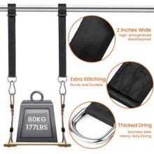 2Pcs Tree Swing Straps Hanging Kit with 2 Carabiners Single Bar Extension Belt Belt 2.4m
