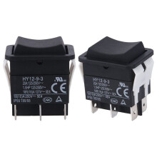 Rocker , HY12-9-3 6Pins Industrial Electric Rocker 125V/250V Pushbutton (2pcs)