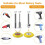 133 Peças 3 Polegadas Lixa Disco Broca Polimento Kit, 60-10000 Grãos Lixa Almofadas de Polimento com Gancho e Laço Discos de Lixa 5