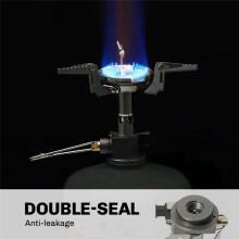 Compact Gas Stove with Pressure Regulator, Piezo Ignition, Windproof for Backpacking, Hiking, Trekking, and Camping