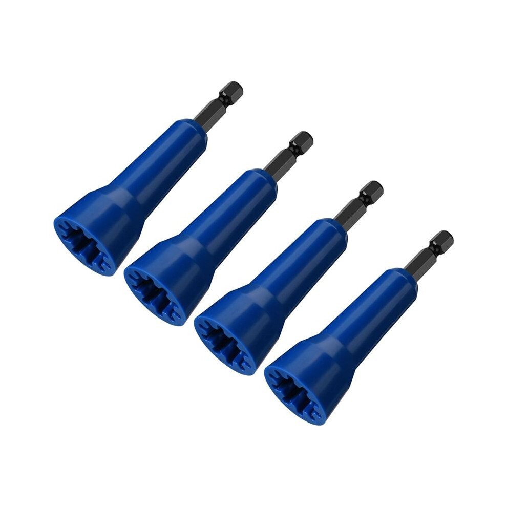 4Pc Nut Twister, Wire Twister Tool Spin Twist Wire Connector Socket, Wire Connector Driver With 1/4Inch Chuck 4713696719069