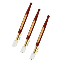 Diamond Tip Glass Cutter, 3 Pieces Glass Cutter Set Professional Glass Cutting Tool with Wood Handle for Glass, Tiles