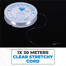 20 Meters Spool of Crystal Clear Strong Beading Thread Cord Wire Jewellery Making Stringing Necklaces Bracelets 0.5mm