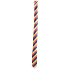 Men Fashion Casual Skinny Slim Narrow Tie Formal Wedding Party Necktie, 19 (Rainbow Color Stripes)
