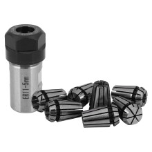 7pcs Collet a ressort acier ER11 1/2/3/4/5/6 / 7mm avec 5mm ER11A Support d'arbre de moteur de tige d'extension