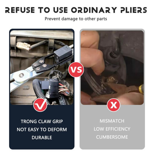 Auto Relay Puller,Auto Relay Disassembly Removal Pliers Auto Fuse Puller Pliers Universal Auto Vehicle Welding Tool 2
