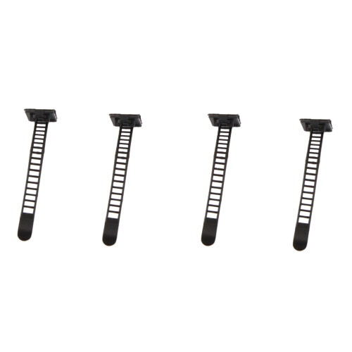 20Pcs Black Sticky Adjustable Wire Ties Cable Clips Clamp Plastic Self Adhesive Cable Ties Fix Holder Clips 2