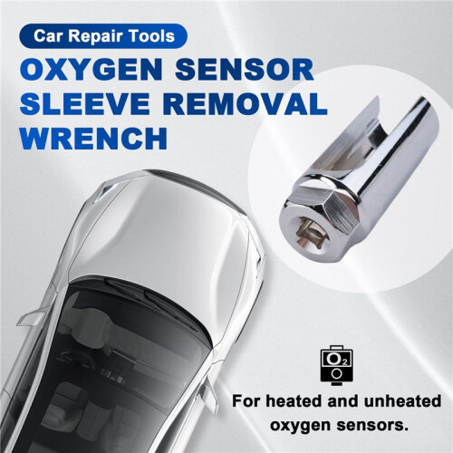 22Mm 3/8 Inch Drive Lambda Oxygen Sensor Removal Socket Wrench Tool + Hole Window Wire Car Repair Tools Silver 2