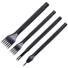 3 MM 1/2/4/6 Pinos Ferramenta de PerfuraçãO de Cinzel de Costura de Diamante, Perfurador de Couro, Conjunto de Cinzel de Couro-4 PeçAs