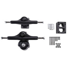 6,25 Zoll Meraki Surf Skate Truck Aluminiumlegierung Land Surfskate Brett Truck Teilversorgung Drehbare Federhalterung, Schwarz