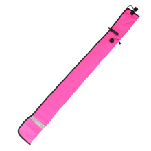 1M Scuba Diving Surface Buoy SMB Signal Tube Safety Visibility Float Signal Tube,Rose Red