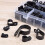 200Pcs R-Type P-Type Cable Clamps Plastic Nylon Wire Clip Assortment Kit Hardware Tools Cable Clip Buckle Clips Ties 9