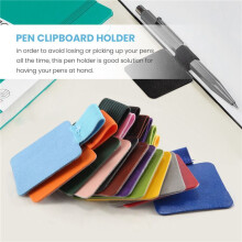 12 Pcs Self-Adhesive Notebook Pen Loop Holder Set,Faux Leather Pen Holder with Elastic Loop for Pens