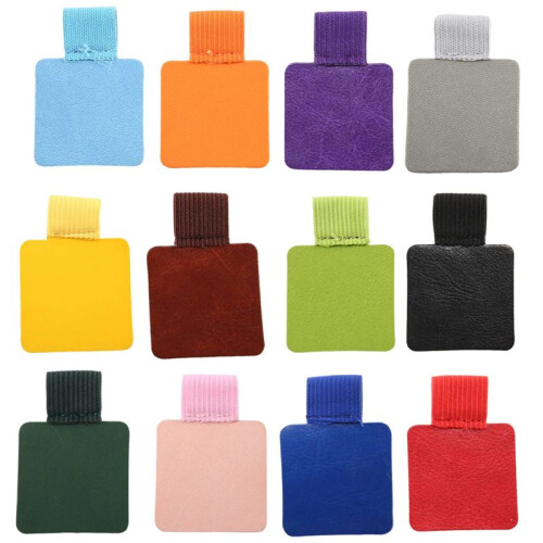 12 Pcs Self-Adhesive Notebook Pen Loop Holder Set,Faux Leather Pen Holder with Elastic Loop for Pens