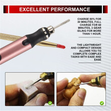 Rechargeable Cordless Engraver Pen DIY Engraving Tool Kit for Metal Glass Ceramic Plastic Wood Jewelry Stencils A