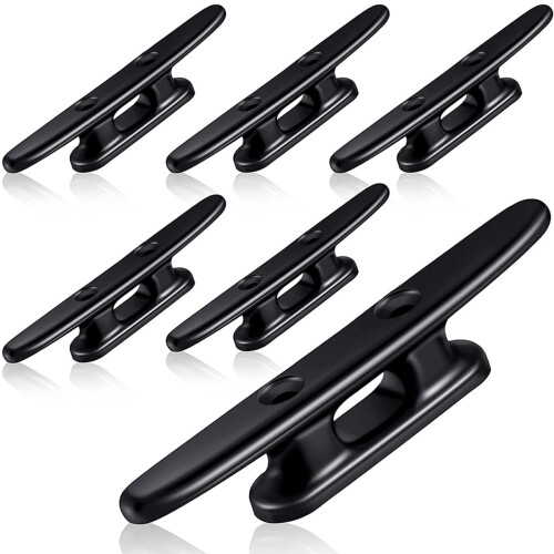 PinçA de  Preta de 6 PeçAs PinçAs de Caiaque para Doca de  PinçA de Caiaque para Canoa PinçAs de Nylon de 4 Polegadas para AcessóRios de