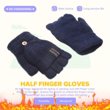 USB Elektrisch Beheizte Handschuhe Doppelseitige Beheizte Handschuhe FäUstlinge Wiederaufladbar Wasserdicht Einstellbare Temperatur,Marine Blau
